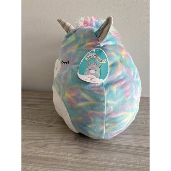 Squishmallows Rodina Blue Swirl Tyedie 16 Inch Stuffed Unicorn Plush NWT - Picture 3 of 6